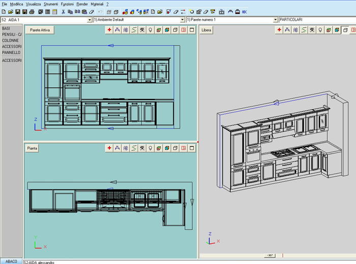Esempio di progettazione cucine al computer